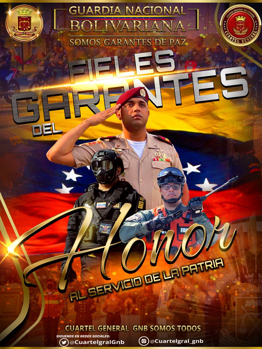 #28Sep Somos Fieles Defensores de nuestra Gloriosa Venezuela.

¡Nuestra misión es Protegerte!

@GnbGaranteDePaz