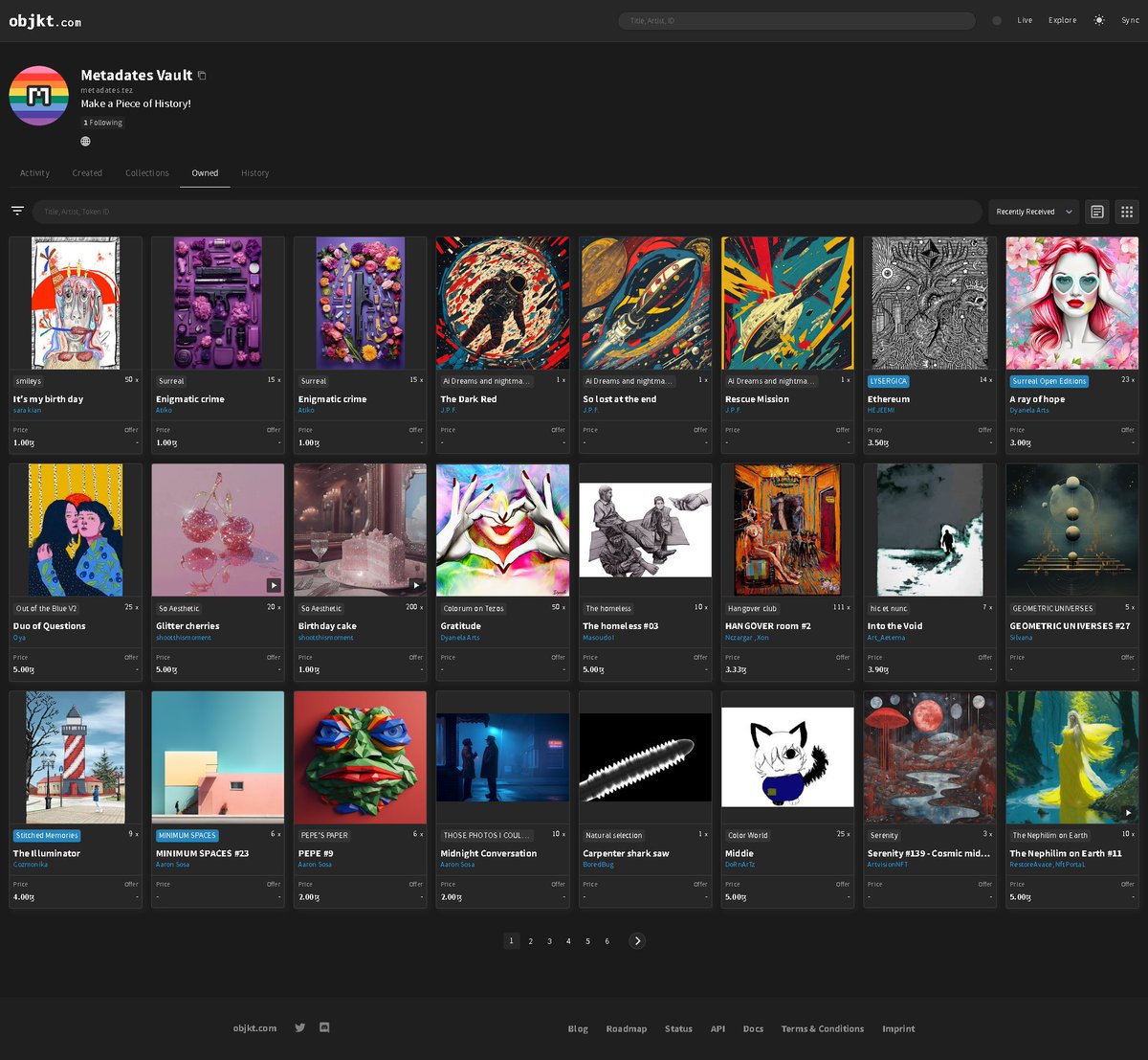 Drop your #TezosArts; we're collecting daily for an extended period.

🌈 Follow us.
🌈 Follow our curator, <a href="/Zurvann_Art/">Zurvann</a>; he selects.
🌈 Share the good vibes!

We finally grab your art, so consistently showcase your art, as many posts are being shared!

#tezosnft #tezoscollector
