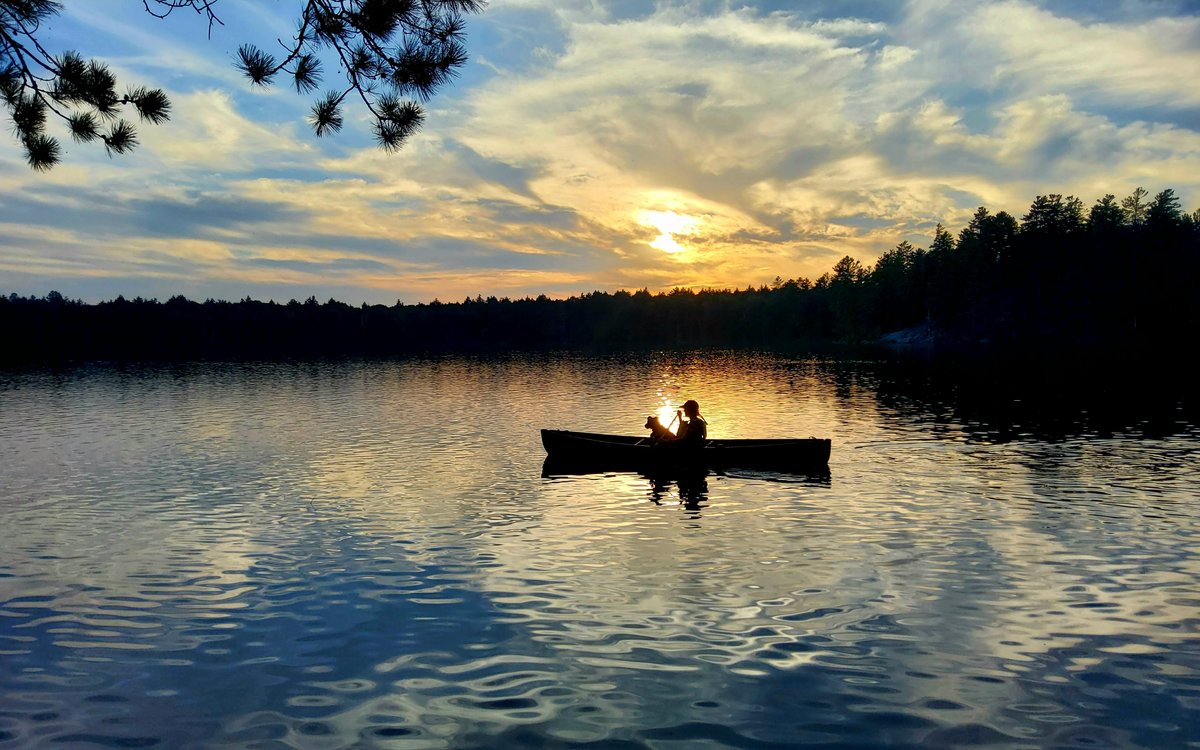Photo of the Day: "Paddling into fall with my best friend!" 📸 : Jill McKenty, Saranac Lake, N.Y.
