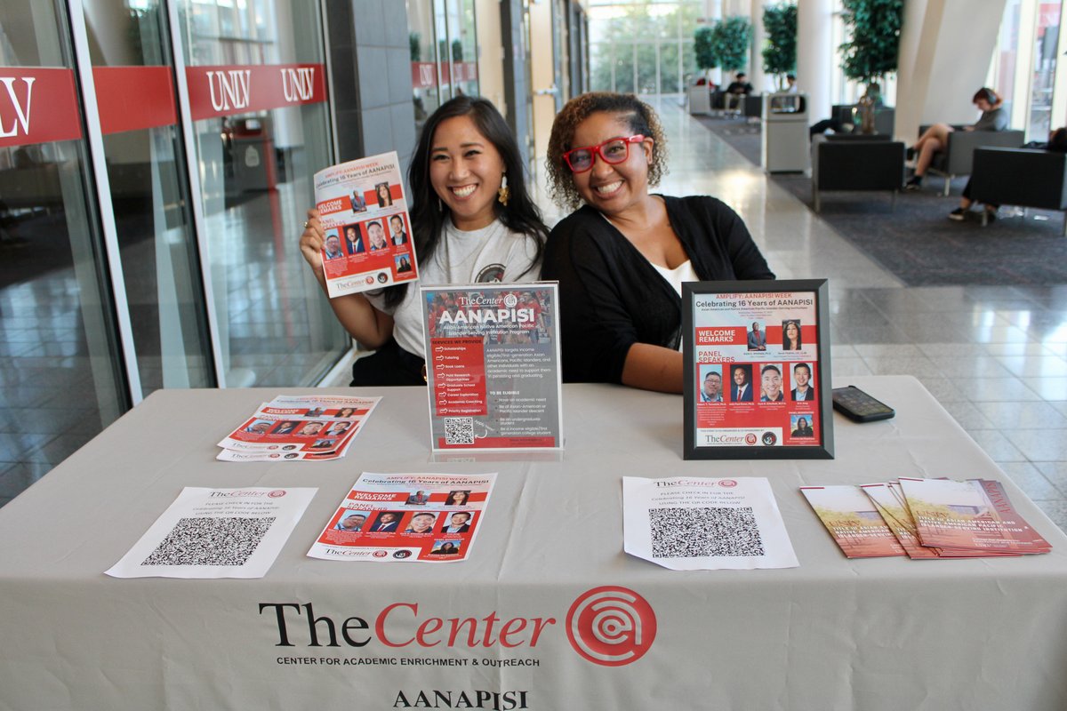 UNLVTheCenter's tweet photo. 🎉 Last night, we celebrated 16 years since the creation of the #AANAPISI designation along with @UNLV_MSISC! The celebration included a dinner, resource fair, and panel. Thank you to all our special guests and everyone who attended. 
#AANAPISIWeek #UNLV https://t.co/byzrRwRlNh