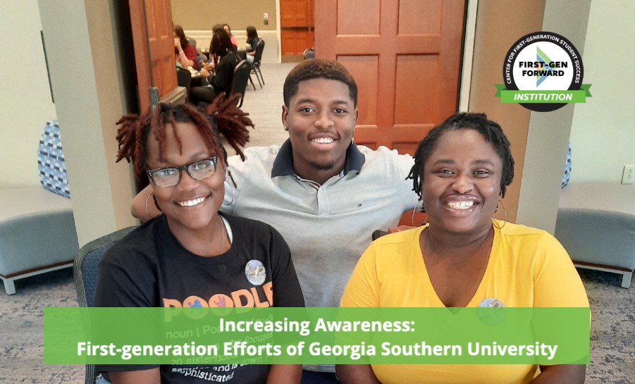 FirstgenForward's tweet image. This #FirstScholarsNetwork blog explores @GeorgiaSouthern's steps to increase awareness and success of its growing #firstgen population. Read the details for some great ideas! bit.ly/45181sQ