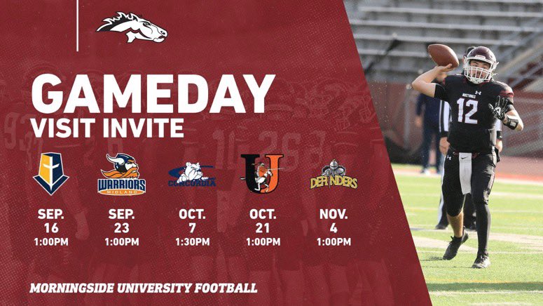 Thanks for the invite! <a href="/j_schlichte/">Jay Schlichte</a> <a href="/MsideFootball/">Morningside University Football</a>