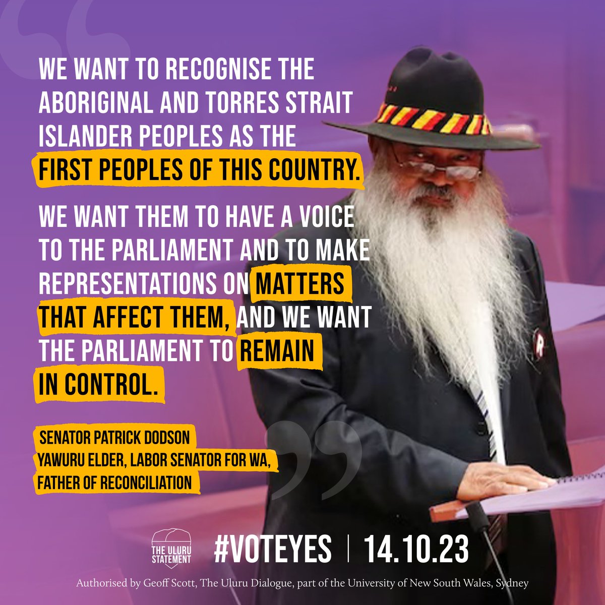 Senator @PatrickDodson's life’s work has been about truth-telling and improving the lives of Aboriginal and Torres Strait Islander peoples. Now, he’s calling on you to use your voice to support First Nations people.

#HistoryIsCalling #VoiceToParliament #VoteYes