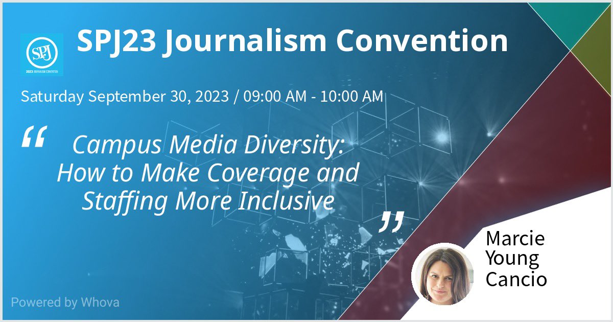 👋🏼 If you’re at #SPJ23 in Vegas this week, check out our (“our” being @garyestwick & @sjonesontv) conversation about what student-run media at majority-white schools can do to boost diversity and inclusion in their coverage and staffing.