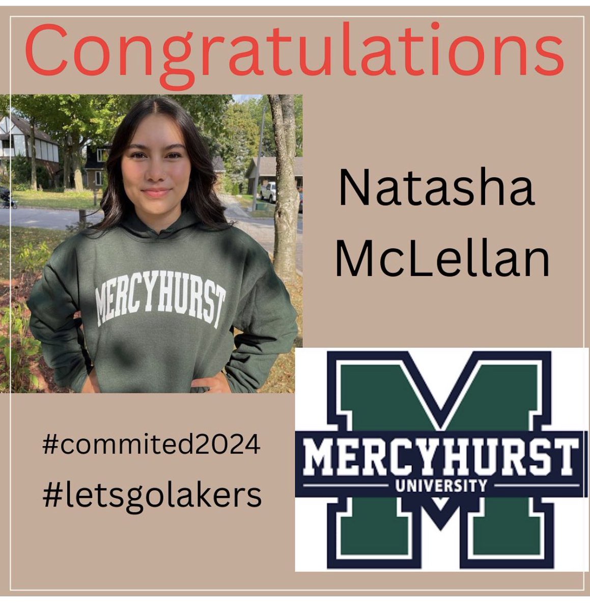 Congratulations to our #99 Natasha McLellan who has committed to furthering her academic and softball career with Mercyhurst University. Way to go Tash, your hard work and dedication shines through in everything you do ⭐️ <a href="/MercyhurstU/">Mercyhurst University</a> #softball