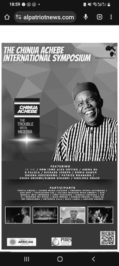 OselokaHObaze's tweet image. #TTWN is 40; &amp;amp; Nigeria's troubled leadership debate is still raging. Discussing Nigeria's leadership challenge has never been as pressing and topical as it is now.  The Chinua Achebe Symposium at Princton Univ., will be very interesting.@PeterObi will deliver the keynote address.