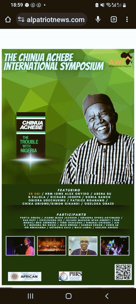 OselokaHObaze's tweet image. #TTWN is 40; &amp;amp; Nigeria's troubled leadership debate is still raging. Discussing Nigeria's leadership challenge has never been as pressing and topical as it is now.  The Chinua Achebe Symposium at Princton Univ., will be very interesting.@PeterObi will deliver the keynote address.