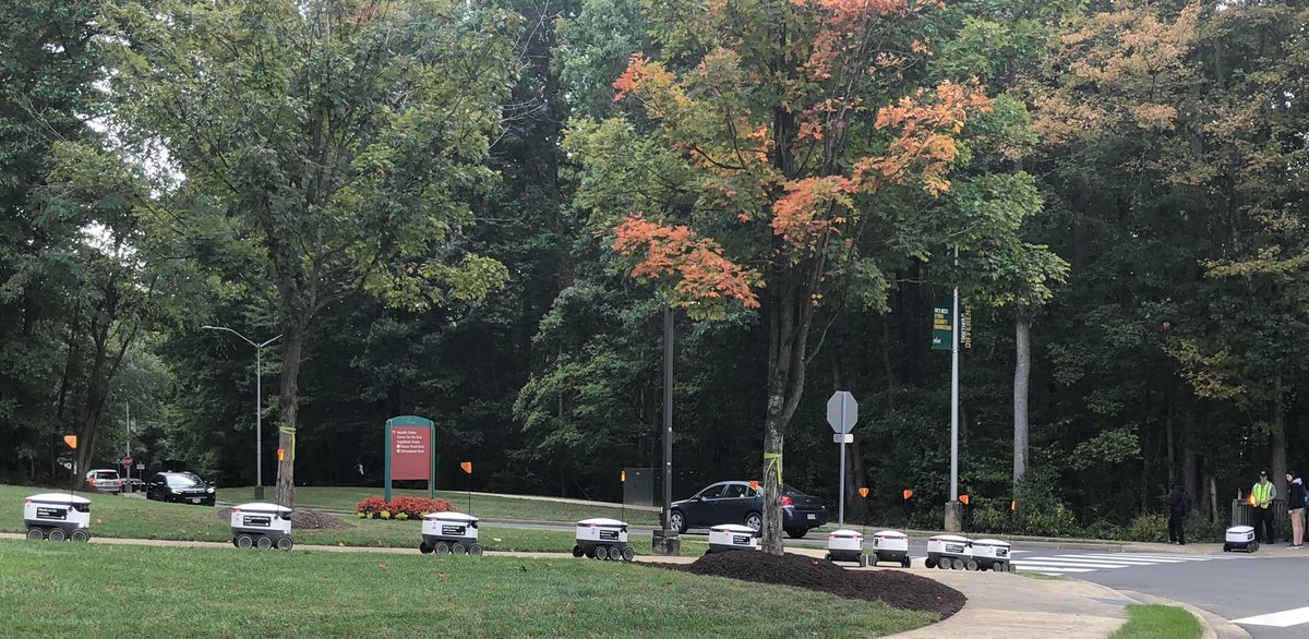 cgbrowndc's tweet photo. Interesting traffic jam on @GeorgeMasonU campus this afternoon https://t.co/P7vPDsezCp