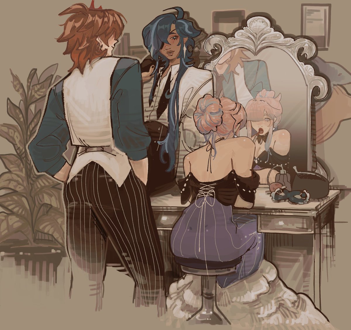 anndd my second piece for the <a href="/genshinbigbang/">Genshin Rarepair: Big Bang</a> kokochaeya !! fic by @flowersforsage #grpbb23