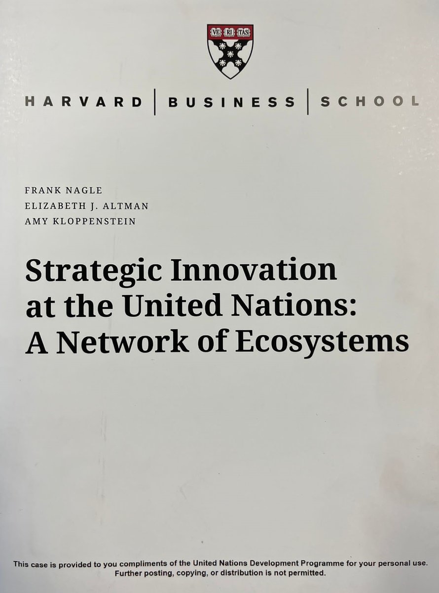 Great to welcome Professor <a href="/frank_nagle/">Frank Nagle</a> co-author of the <a href="/HarvardHBS/">Harvard Business School</a> Case Study of <a href="/UNDP/">UN Development</a>’s #AccLabs on Strategic Innovation at the <a href="/UN/">United Nations</a>. The story continues!
 
👉hbs.edu/faculty/Pages/…