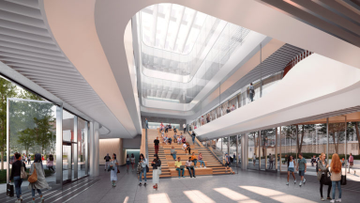 NaeviaNn's tweet photo. San Jose City College Career Education Complex interior atrium https://t.co/XjaI6jfG3L