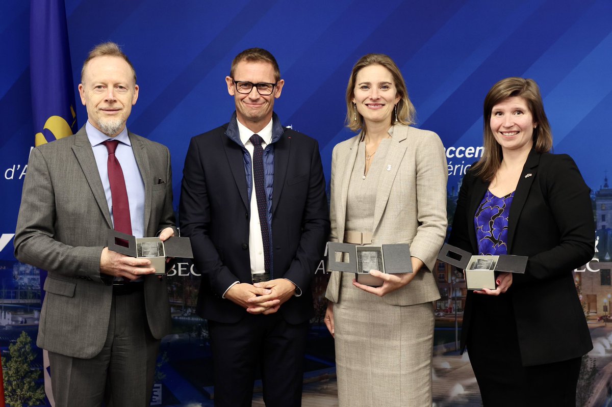 AMIF_asso's tweet photo. .@Cathv_roland, Sophie Lemay et @LamourouxEric ont accueilli la délégation du voyage d’études de l’@AMIF_asso. L’occasion de souligner le rôle essentiel des collectivités pour répondre aux enjeux de demain
#transitionecologique #sante #numerique https://t.co/lY5GSVrCQ5
