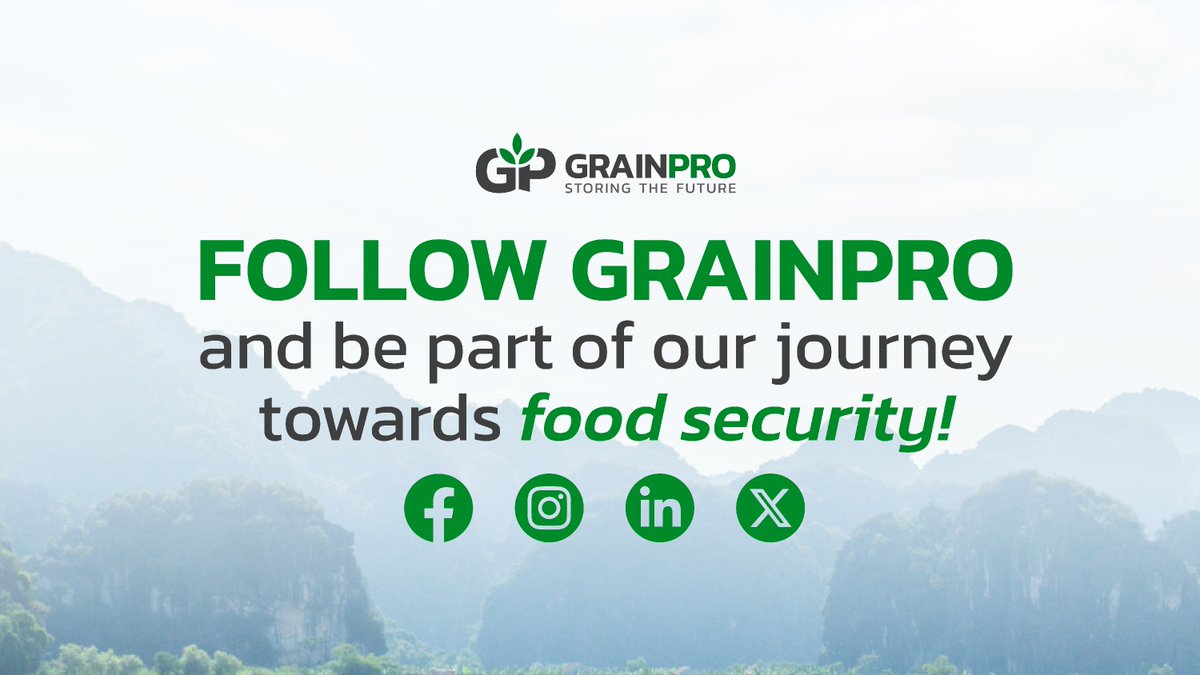 grainproinc's tweet photo. Through climate-smart sustainable post-harvest solutions, GrainPro aims to lessen food losses, support smallholder farmers, and contribute to a food-secured world.

Join us on this journey. Follow us to stay updated on our latest innovations!

#GrainPro #FoodSecurity #PostHarvest https://t.co/W0uuciwnz5