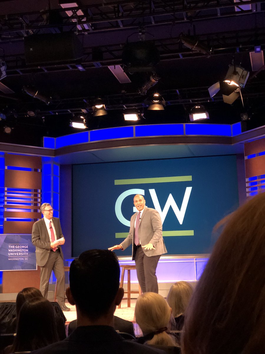 Cory Booker said “it is likely” that he will run for President again. One of my favorite GW events to date with such a politically stimulating discussion about democracy and how to love your community.