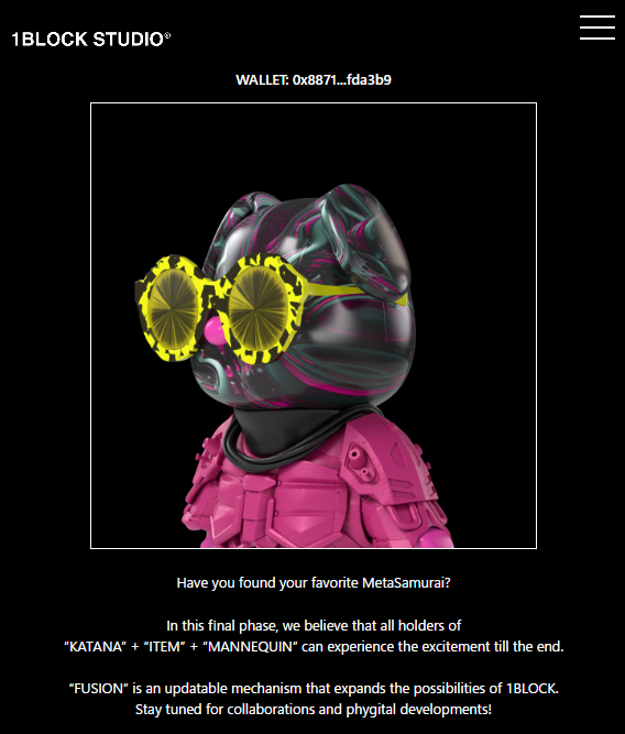 Suuei_nft's tweet image. とうとうMetasamurai2のFusionが始まりましたね！
僕もSuperNovaで１体作りました！🎉🎉
眼鏡がアクセントになってていい感じです😎✨✨

#MetaSamurai2