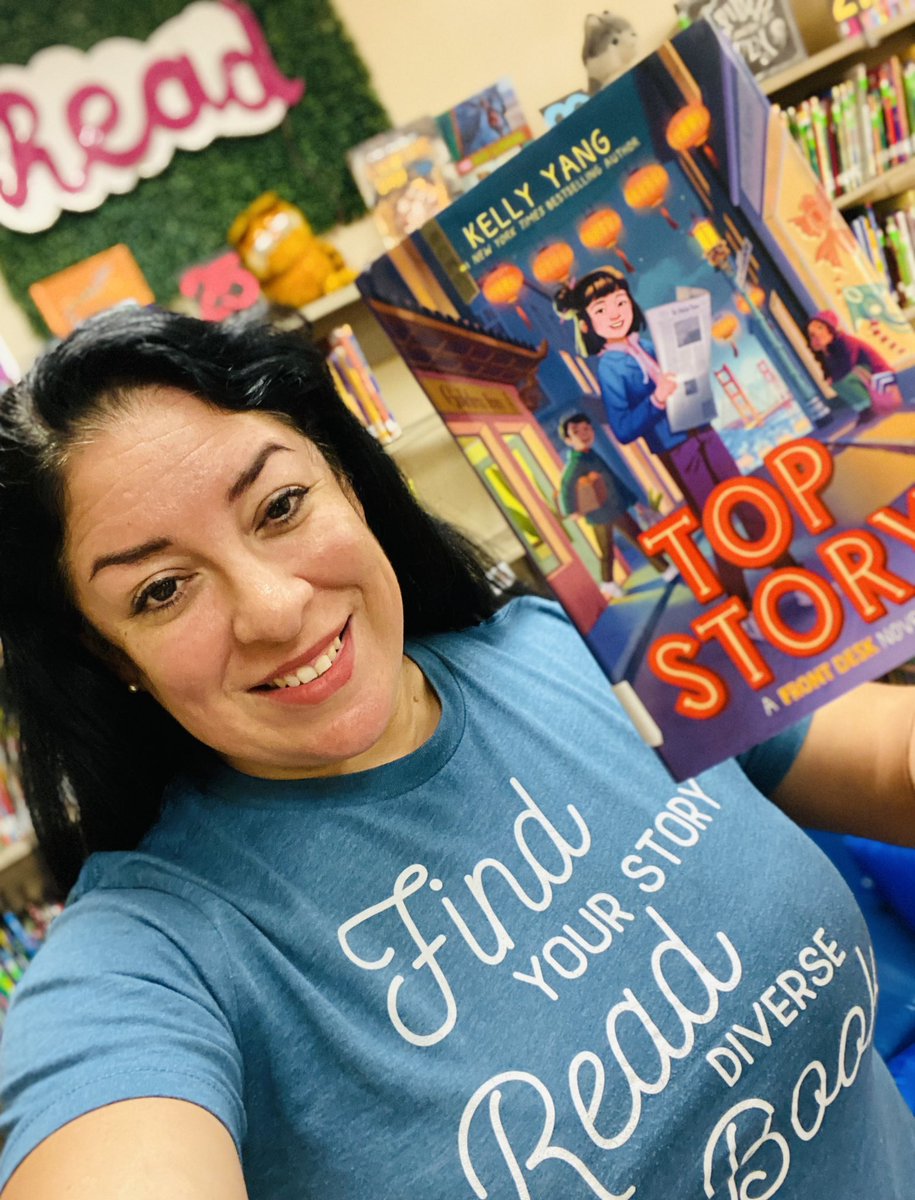 Thank you @kellyyanghk for writing books that excite ME AND MY STUDENTS! The kids can’t wait to read #TopStory #frontdeskseries I can’t put it down! #booksofdiversity #schoollibrary @Onceuponatimebk @lausd_libraries