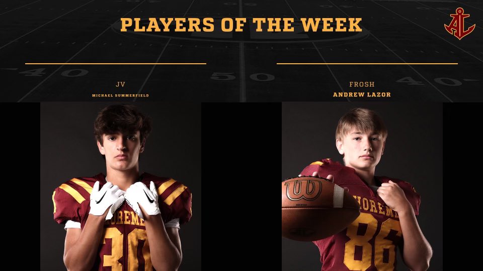 Week 6 Players of the Week. Congrats men #11as1