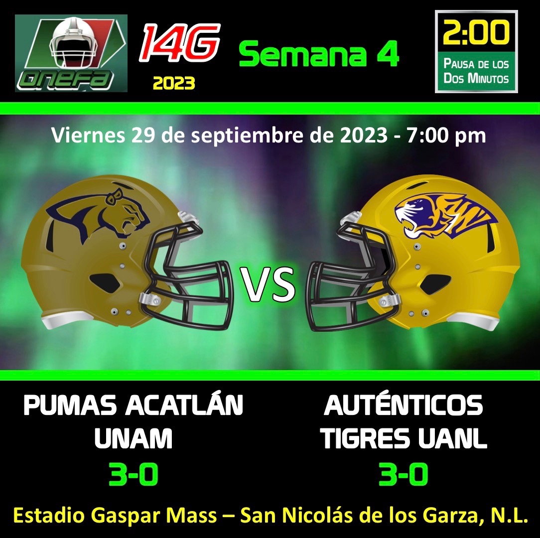 pausa2minutos's tweet photo. Semana 4, ONEFA 2023
Conferencia 14 Grandes
@PumasAcatlan en @UANL_Autenticos
@FES_ACATLAN @UNAM_MX @DeporteUNAM @SalaPrensaUNAM @uanl @DeportesUANL
#ONEFA #ONEFA2023 #PumasAcatlan #FESAcatlan #UNAM #DeporteUNAM #AutenticosTigres #UANL #ONEFAenP2M https://t.co/pflEXVZ9g0