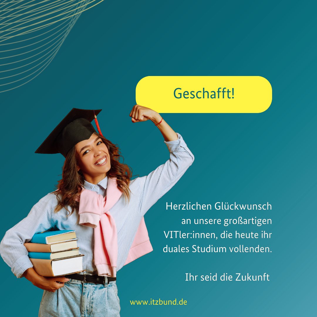 Wir gratulieren heute unserem IT-Nachwuchs zum Abschluss ihres dualen Studiums #Verwaltungsinformatik (VIT) und freuen uns über Bewerbungen für das Jahr 2024 unter bpaq.de/ITZ-VIT-2024Apr