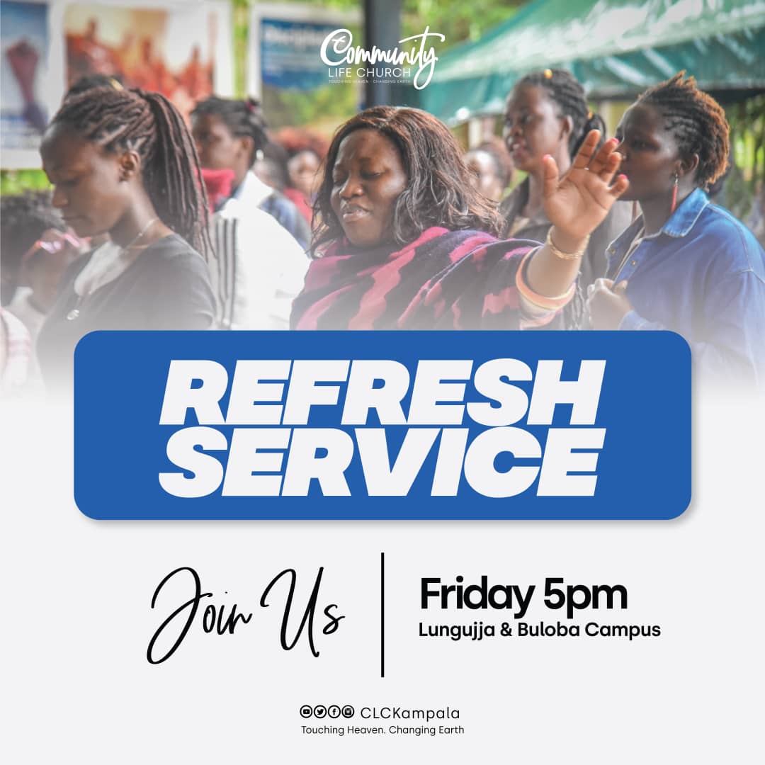 🫂🫂
Not for long, child of God! In a few. 

It's a few hours to our Refresh Service! 😌🙏

A refreshing atmosphere filled with power and prayer awaits you this evening at 5PM.

#RefreshFridays
#CLCKampala