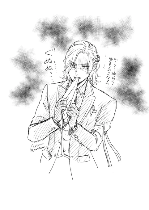 @k_ame_ko 超特急で描いたからめちゃくちゃ雑で申し訳ないけど…!うちの👑様ガチ怒りになってしまいましたwww😂 