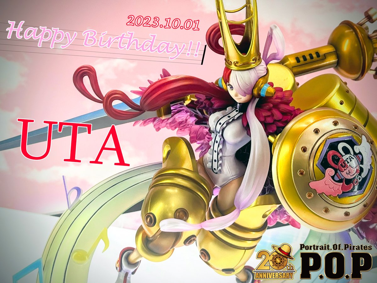 POP15thMemorial's tweet photo. ✨♪♫🎶✨ウタちゃん、お誕生日おめでとう✨♪♫🎶✨
＝＝＝＝（HATTω◎^）ﾉ💐🎂
#POP_MH #onepiece #ウタ生誕祭2023 https://t.co/lPwmGDPFVm