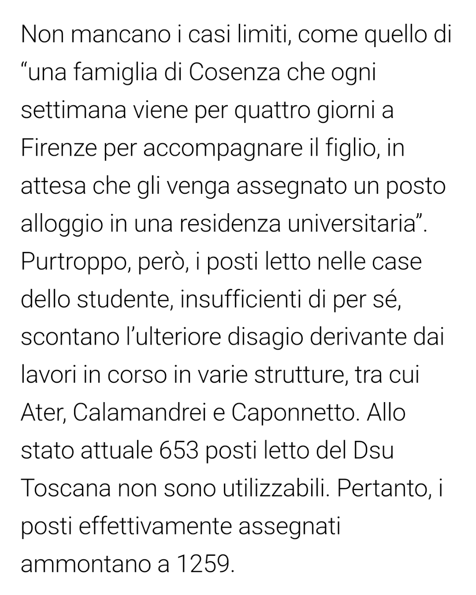 FI_Possibile's tweet photo. Duecento ragazzi attendono ancora il posto #alloggio che avrebbero dovuto ottenere un anno fa. C’è addirittura chi lo scorso anno ha fatto il #pendolare da Perugia o chi è ospite di parenti, che però vivono quasi al confine con la Liguria.
#Studenti #Casa #Firenze #Affitti https://t.co/f5aSMOObX7