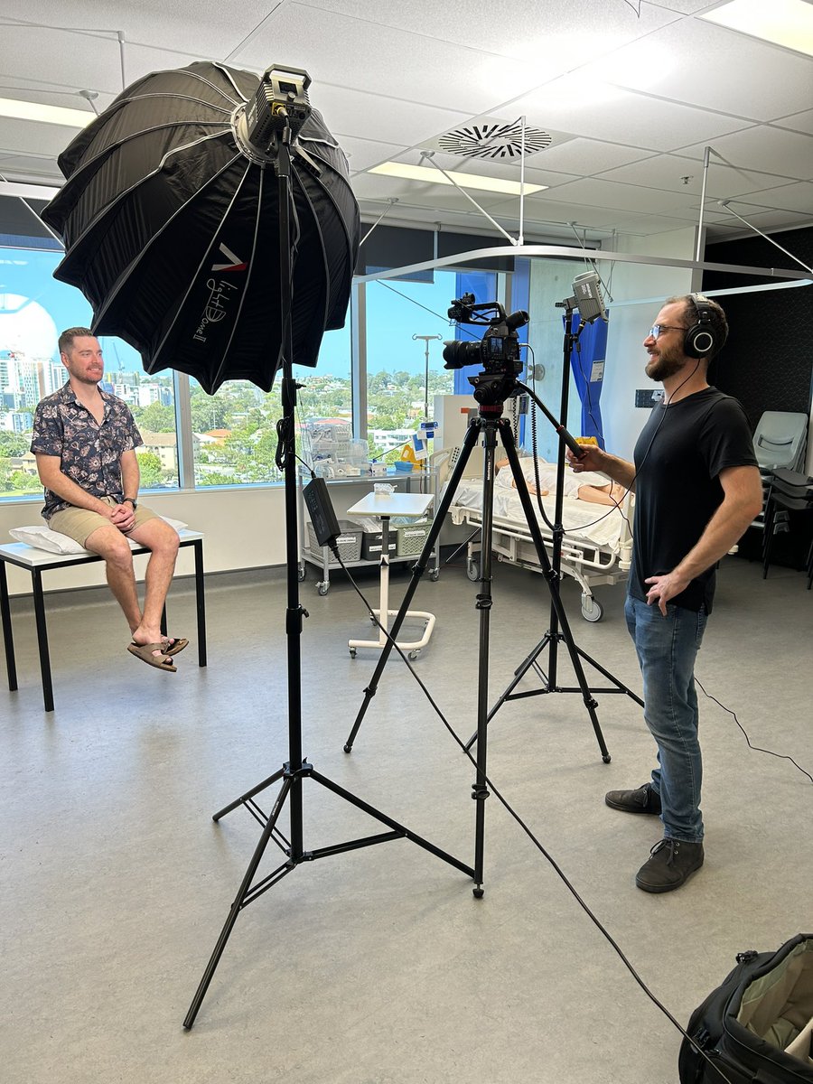 Filming more student resources to promote #interprofessionalpractice with a wonderful range of healthcare professionals @SCUonline
