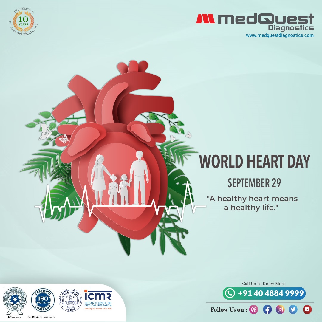 MedQuestDiagno's tweet photo. Celebrate World Heart Day by taking steps toward a healthier, happier heart. A little care today can lead to a lifetime of well-being.

#medquestdiagnostics #hyderabad #WorldHeartDay #HeartHealth #HealthyHeart #CardiovascularHealth #HeartDisease #PreventHeartDisease #Healthy https://t.co/8d2zawKJSH