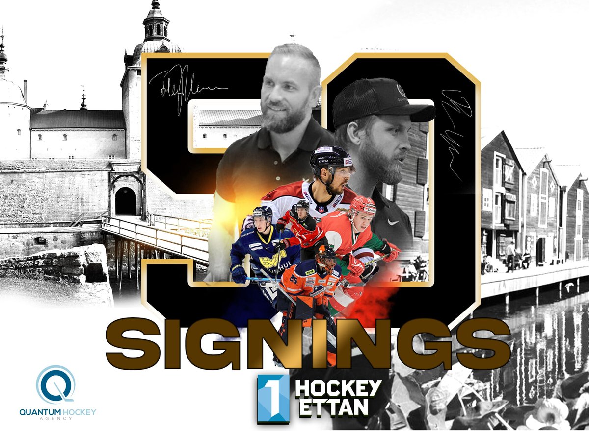quantum_hockey's tweet photo. Game on! 🏒💪 

As the @Hockeyettan_  season starts tonight, we couldn't be prouder to announce that we've signed or re-signed 50 players this summer, showcasing our strength in the league. 

It's a true testament to our agency's strength and dedication to the sport. To all our talented athletes, we're here to support you every step of the way.

Big shutout to our SICO licensed agents @RobinMattebo & @swe_tobias who have been working tirelessly this spring/summer.