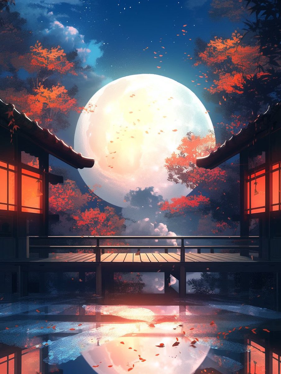 amari_AI_art's tweet photo. ( ϶'ᗜ')϶<今日は十五夜🎑
本日29日が中秋の名月🌕✨ということで!
シンプルながら迫力のある、満月がメインの背景をお届けします(*っ´∀`)っ💛
おはツイまだだよーの人とかおやすみツイに❣️
🆗加工、商用利用
🆖自作発言、再配布
#あまりのフリー素材 #AI
#TRPG素材 #配信素材 #Vtuber素材 https://t.co/fHkNix97Zu