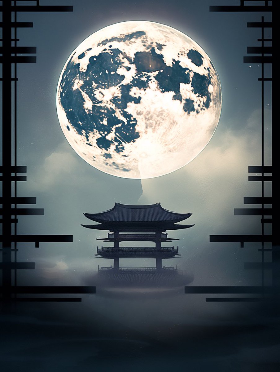 amari_AI_art's tweet photo. ( ϶'ᗜ')϶<今日は十五夜🎑
本日29日が中秋の名月🌕✨ということで!
シンプルながら迫力のある、満月がメインの背景をお届けします(*っ´∀`)っ💛
おはツイまだだよーの人とかおやすみツイに❣️
🆗加工、商用利用
🆖自作発言、再配布
#あまりのフリー素材 #AI
#TRPG素材 #配信素材 #Vtuber素材 https://t.co/fHkNix97Zu