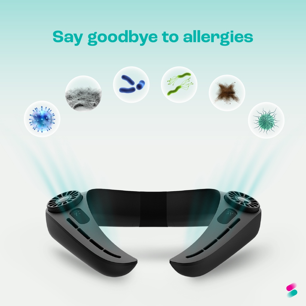 Allergy season? No problem! AirSure™ filters out pollen, spores, and pet dander, keeping your allergies in check. Breathe freely and enjoy the outdoors. 

#AllergyRelief 
#CleanAirAnywhere  
#BreatheEasy
#FreshAirOnTheGo