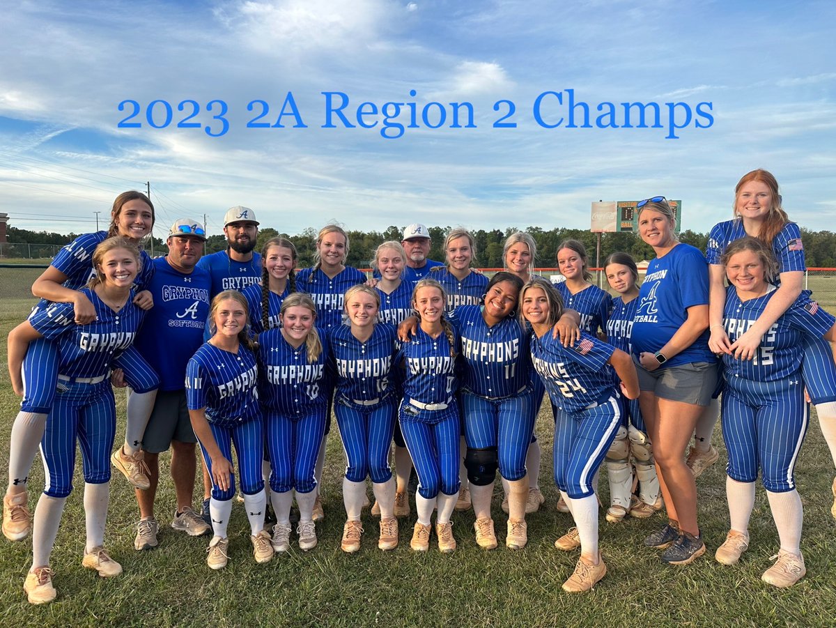 GryphonSoftball's tweet photo. Today’s win vs Rutland secured the Region for your ACE Lady Gryphons! @OfficialGHSA @Go_Gryphons @TheCoachesBoxGA https://t.co/Rg3APLaM3V