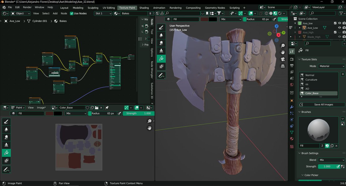 alinfl120998's tweet photo. Este será mi ultimo post sobre el proceso , el siguiente será el trabajo terminado
Ya se hicieron los mapas uv´s y se hornearon los mapas , solo falta terminar con el handpainted
#blender
#blender3d
#modeling3d
#digitalart https://t.co/vfZEA1rI1d