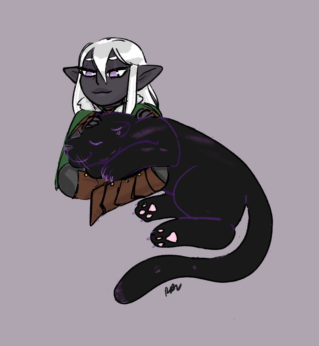 Woe, quick Drizzt and Guen doodle be upon ye 

#legendofdrizzt #drizzt #drizztdourden