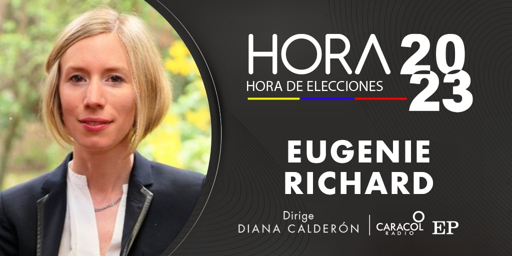 Hora20's tweet photo. #Hora2023 | “Bolívar en las encuestas son se mueve mucho, parece que tiene un techo de cristal del 20%. Esos votos serán el voto duro del petrismo en Bogotá, por eso Bolívar no puede crecer mucho”, @moving_world▶️ https://t.co/fBx4u4JHZl https://t.co/kH6uYsxweC