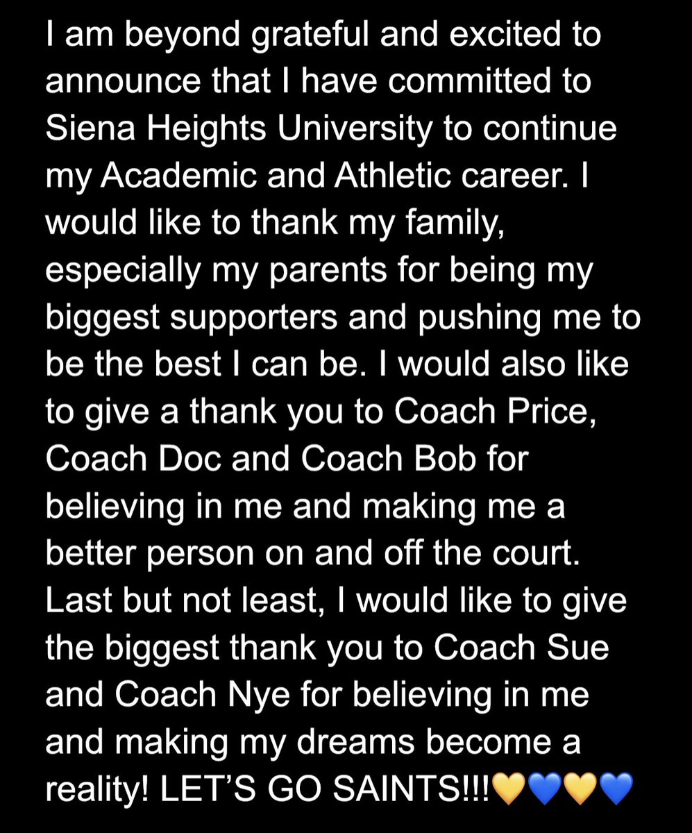 AubreeMeyer2024's tweet photo. #Committed Let’s go Saints!! 💙💛💙💛
@Coach_Syljebeck
@NyeLowe
@Shuwbk1
@shusaints
@HYPELADYHOOPERS
@PriceRahsaan
@hartlandsports
@Hartlandgbb https://t.co/Qgjcm009vP