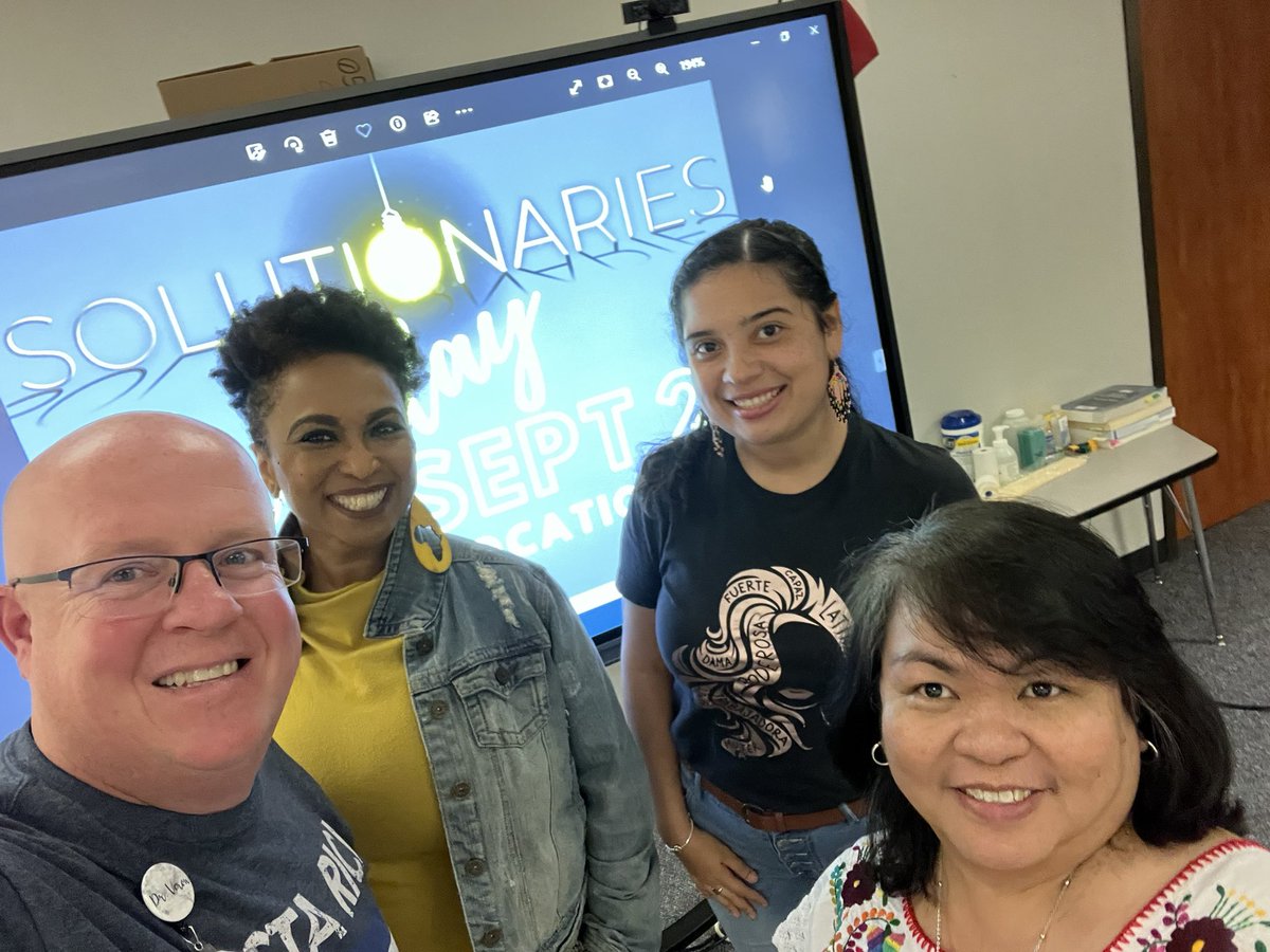 AdminVerow's tweet image. We had our first #SOLUTIONARIES meet up today @ajbushelem! Thought partners for whatever need is brought up! #OneTeamOneGoal #BetterTogether