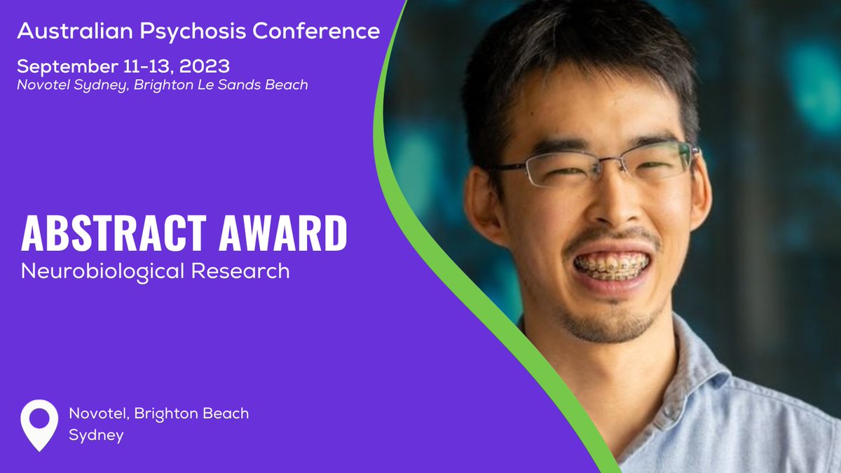 Congratulations to @yoshito_saito who received an award for his abstract presentation, Multivariate brain structure-cognition signatures of early psychosis at APC2023. His presentation can be found here 👉 tinyurl.com/mvxtt325 #AUSPC2023 #bethebridge