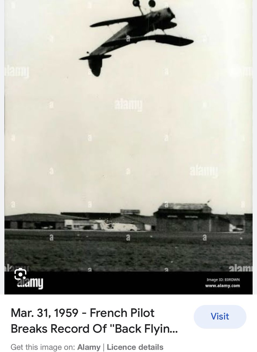 CFalloux's tweet photo. Grandfather - Jean Falloux - breaking the world record of flying upside down in 1959 - 2h40min . What a legend 
#pilot  #jeanfalloux  #flying  #flyingupsidedown #exjetfighterpilot #stunt https://t.co/88erLs4BdI