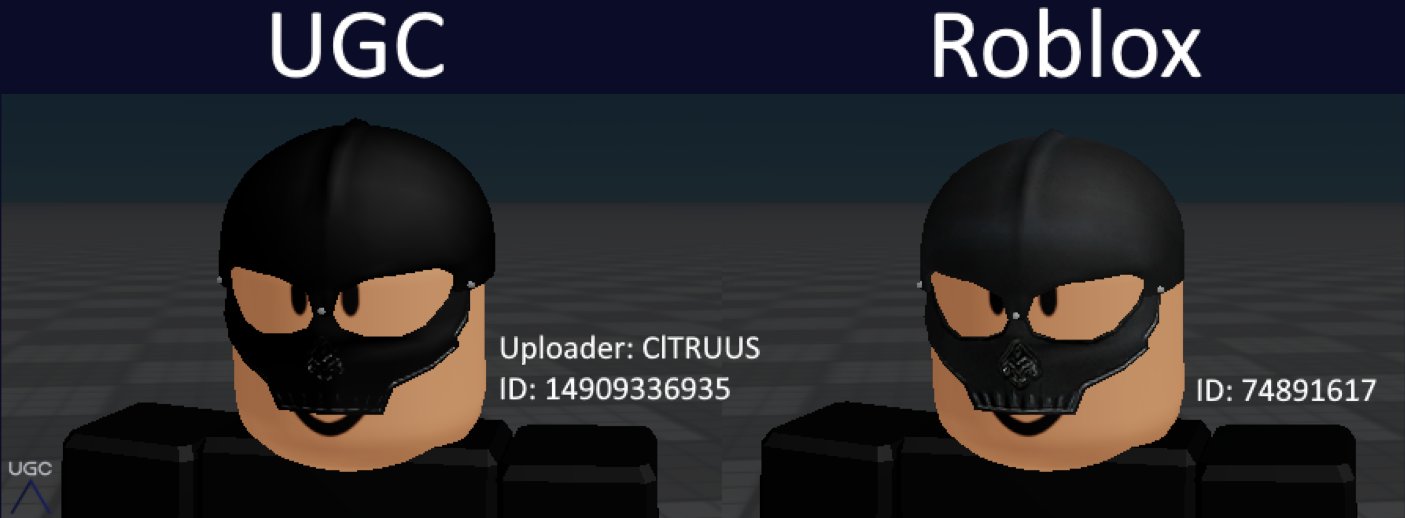 Peak” UGC on X: UGC creator onift uploaded 2 1:1 copies of the face Epic  Face. #Roblox #RobloxUGC  / X