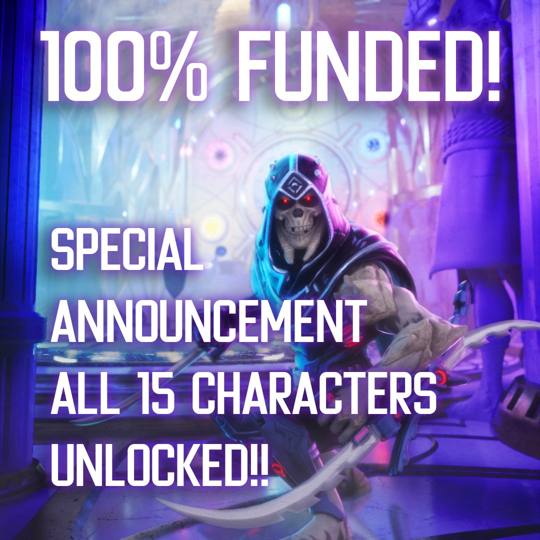 Not only did we hit 100% we also have unlocked every single character! Pick who you want out of the 15, they’re all available!

kickstarter.com/projects/metat…

#actionfigures #actionfigure #actionfigurecollection #actionfigurecollector #legendari