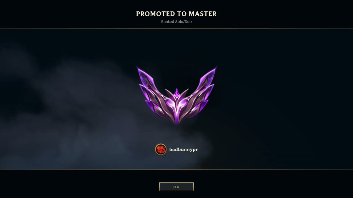 Facillity's tweet photo. I finally hit masters on league a couple days ago. It only took me 12 years :-) https://t.co/ONlZJxnphT