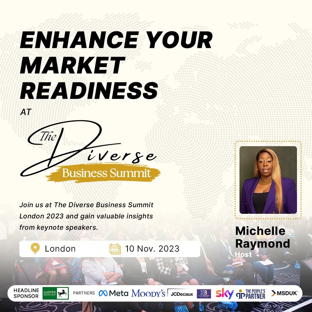 Enhance Your Market Readiness: Join us at The Diverse Business Summit London 2023 and gain valuable insights from keynote speakers.

Sign up for our FREE WEBINAR: marketing.thediversebusinesssummit.com

#DBSLondon2023 #businesses #company #startup #investors #businesssummit