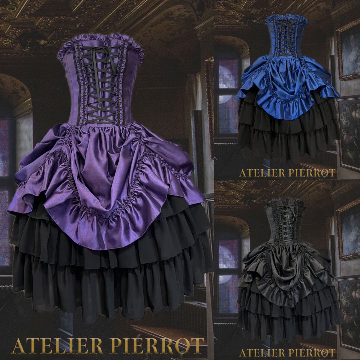 🌹新作情報🌹 ⁡ 【ATELIER PIERROT】 Bustle Corset Dress White