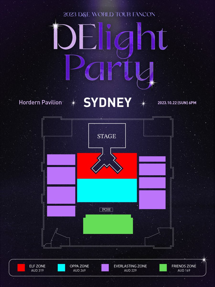 “2023 D&E WORLD TOUR FANCON - [DElight Party] IN SYDNEY”

Venue : Hordern Pavilion
Ticket selling starts 12PM 29 September on Ticketek

premier.ticketek.com.au/shows/show.asp…

#슈퍼주니어DnE#SUPERJUNIORDnE#슈퍼주니어#SUPERJUNIOR#은혁#EUNHYUK#동해#DONGHAE#Delight_Party #hanshinent