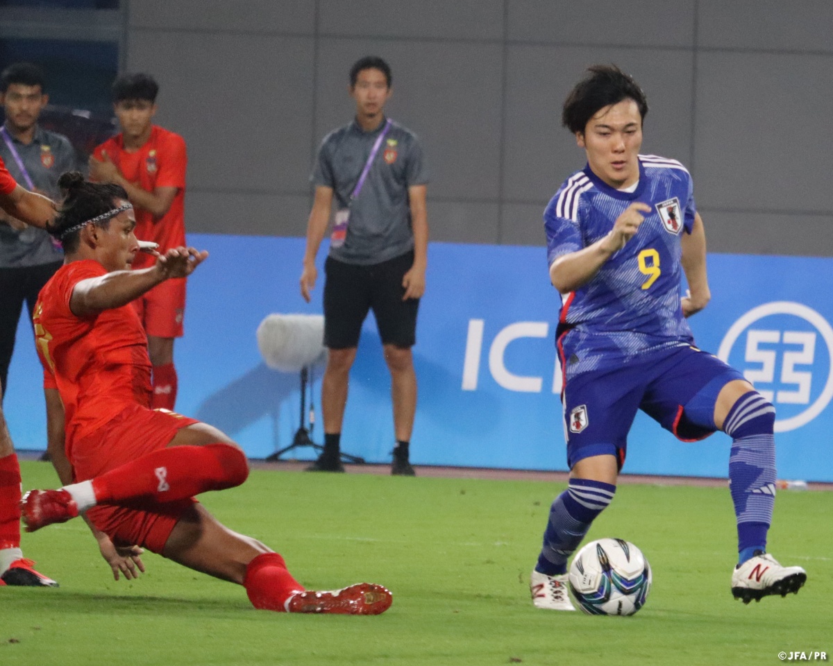 jfa_samuraiblue's tweet photo. 🔹U-22日本代表🔹

ミャンマーとのラウンド16は、
#鮎川峻 #佐藤恵允 がそれぞれ2ゴールを決めるなど、7-0で勝利✨
準々決勝へ進みます🔥

🏆第19回アジア競技大会(2022/杭州)
🔗https://t.co/pakDpNeICF

#AsianGames #夢への勇気を #U22日本代表
#jfa #daihyo #サッカー日本代表 https://t.co/5M046SoDW9