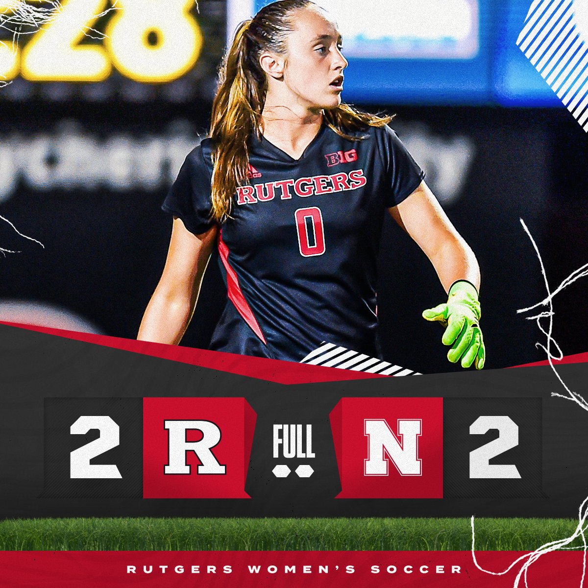 Olivia Bodmer makes a career-high nine saves to help us earn a B1G point on the road. Brocious &amp; Kroeger had our goals.

#ForeverRutgers🧹#GoRU!