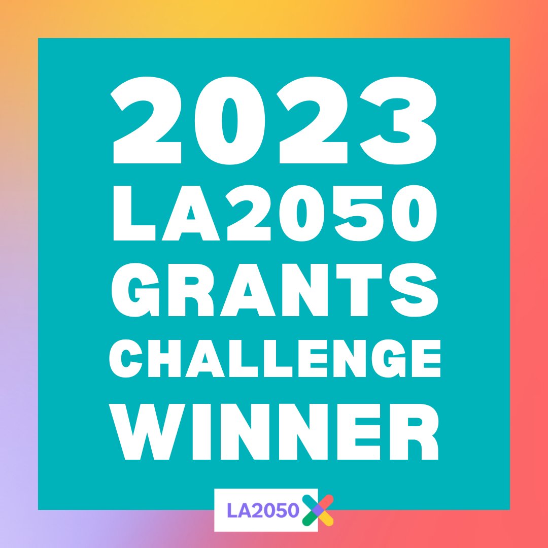 Did you hear the news? We are honored to have been selected by the @GoldhirshFdn as a winner of the 2023 @LA2050 Grants Challenge in the Play issue area! 🥳 #forabetterLA #LA2050X We look forward to working with the entire 2023 Grantee Cohort to make LA better for all.